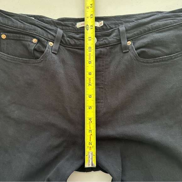 LEVI’S Wedgie Straight High-Rise Button-Fly Black Jeans Women’s Size 32 - Picture 13 of 13